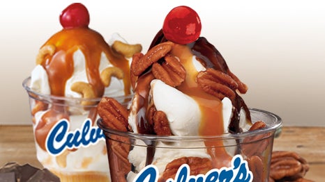 Culver's Caramel Cashew and Turtle Sundaes