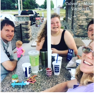 Family at a Culver's in Mount Vernon, Illinois