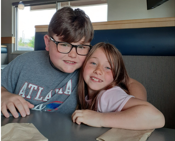 Two children at a Culver's