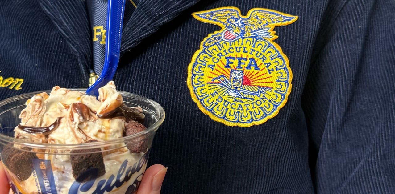 Scoops of Thanks Day's New, Exclusive Flavor- Blue Barn Brownie