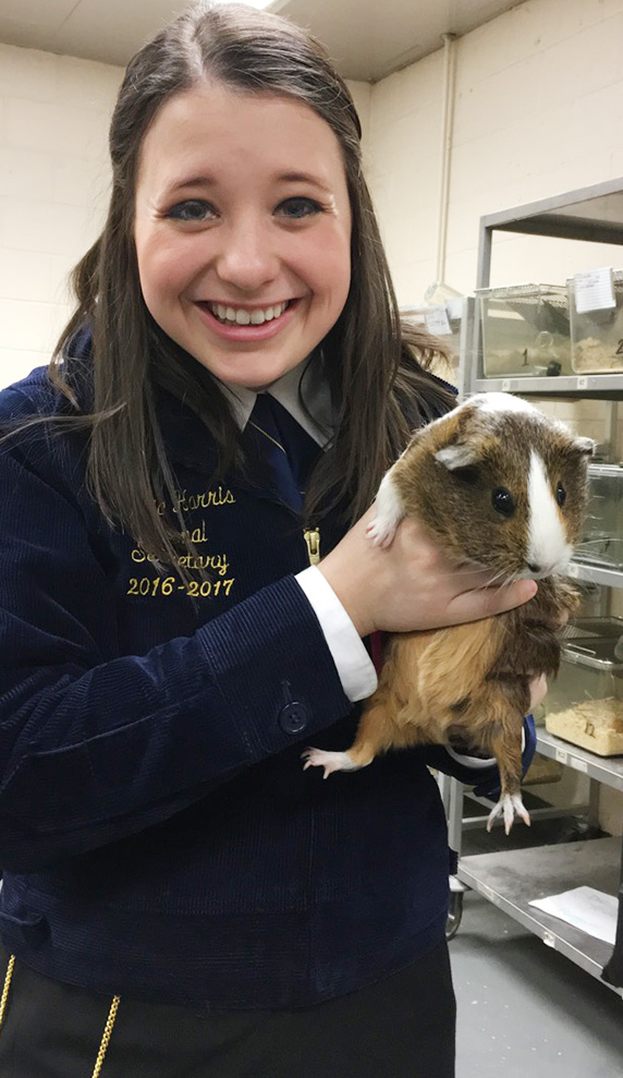 Victoria with guinea pig