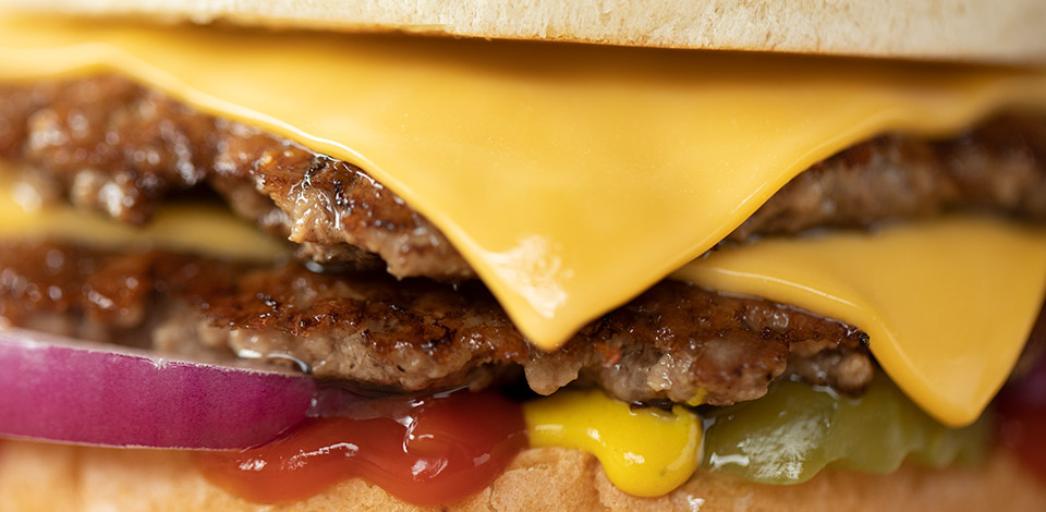 Close-up view of Culver’s ButterBurger Cheese