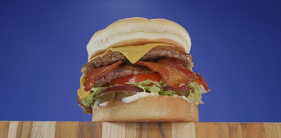 Close up of a Bacon Deluxe ButterBurger
