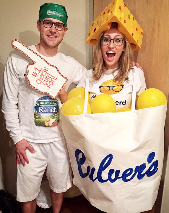 One of Culver's biggest fans dressed up as Cheese Curds.