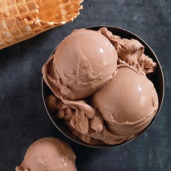 Heaping bowl of Chocolate Fresh Frozen Custard