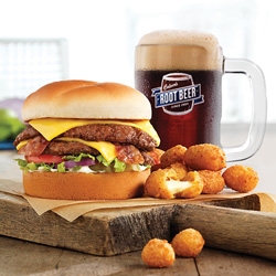 Value Basket: ButterBurger Deluxe, with Cheese Curds and Root Beer