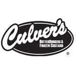 Culver's Logo Knockout with ButterBurgers and Frozen Custard B&W