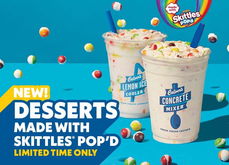 NEW! DESSERTS MADE WITH SKITTLES POP'D - LIMITED TIME ONLY