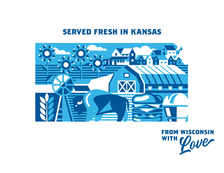 Served fresh in Kansas. From Wisconsin with Love.