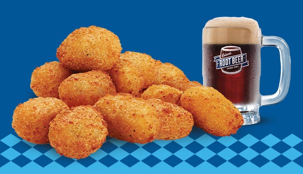 Wisconsin Cheese Curds and Root Beer.
