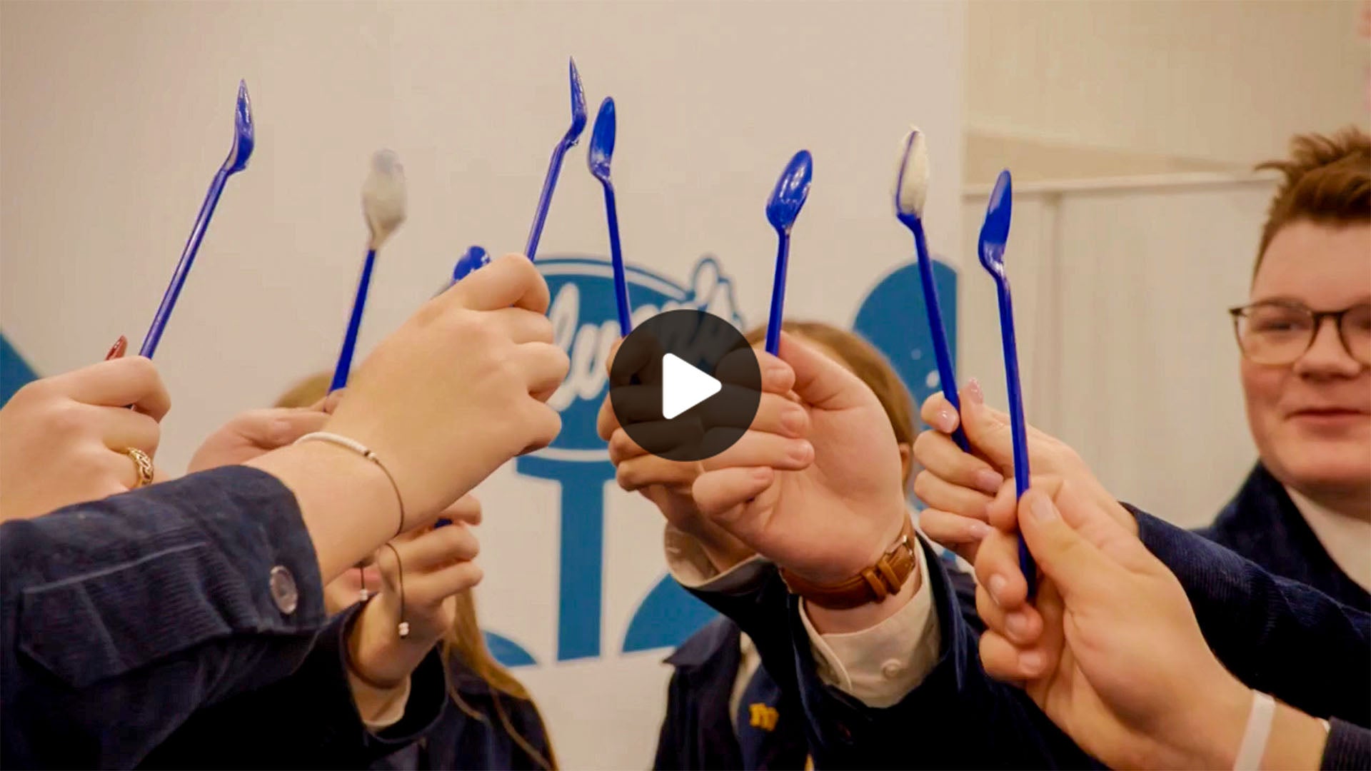 Watch our video with the Tiny Blue Crew. Four tiny tastemakers and a ton of toppings to choose from!