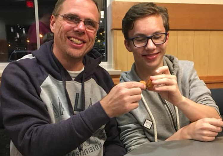 Link to story: Family Introduces Exchange Students to Culver's. Niklas sharing Wisconsin Cheese Curds at Culver’s