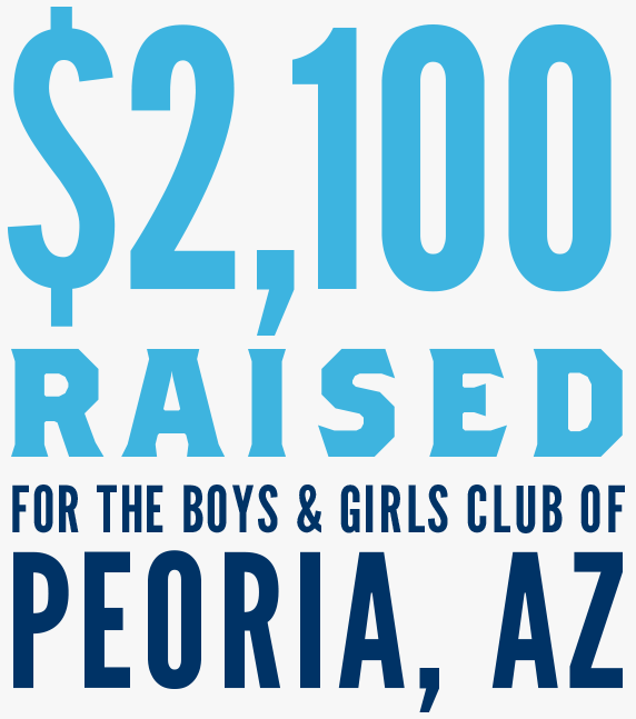 $2,100 raised for the Boys & Girls Club of Peoria, AZ